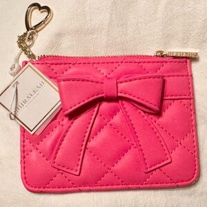 Pink Quilted Bow Coin Purse wallet